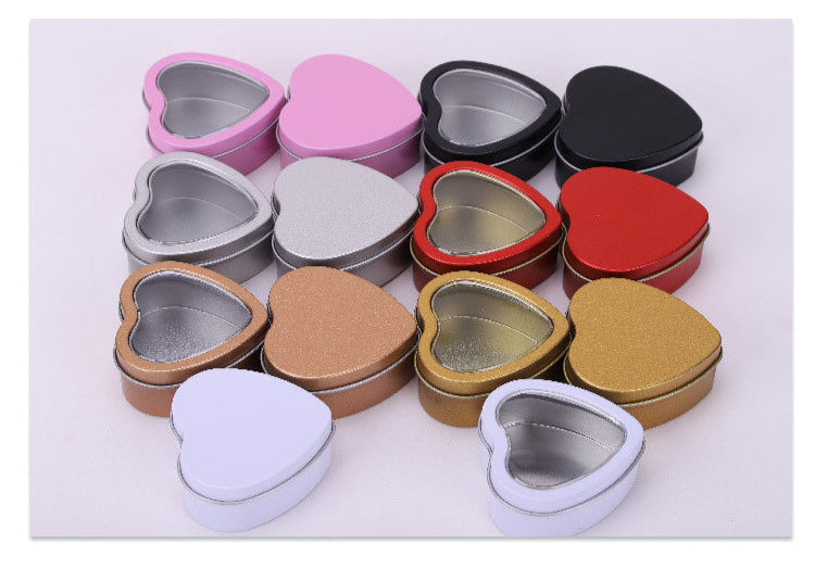 Plain & Printed Heart Tin / L60 x W59 x H27 (mm)