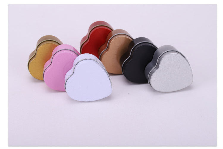 Plain & Printed Heart Tin / L60 x W59 x H27 (mm)