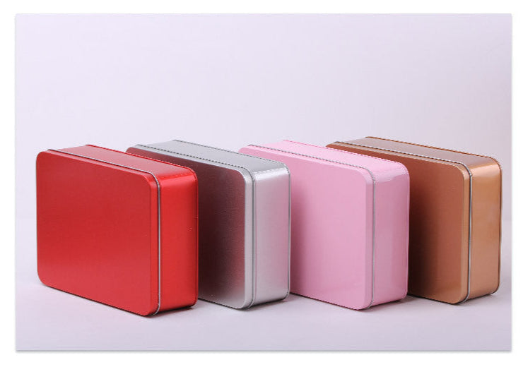 Large Plain & Printed Rectangular Tin with Lift off Lid / L220 x W160 x H65 (mm)