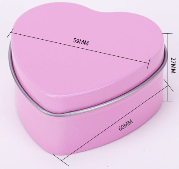 Plain & Printed Heart Tin / L60 x W59 x H27 (mm)