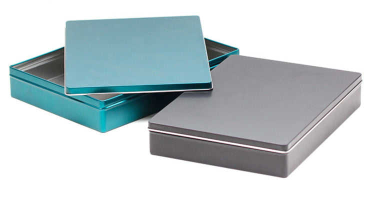 Plain & Printed Rectangular Tin with Lift off Lid / L238 x W174 x H42 (mm)