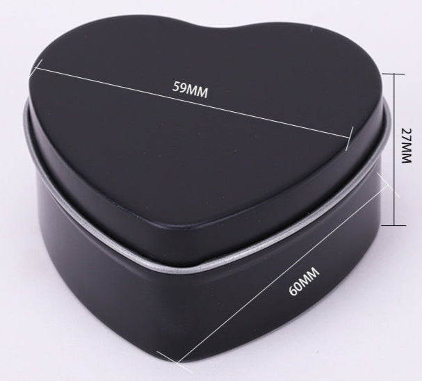 Plain & Printed Heart Tin / L60 x W59 x H27 (mm)
