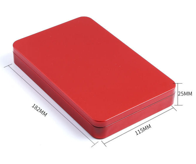 Plain & Printed Rectangular Tin with Lift off Lid / L182 x W115 x H25 (mm)