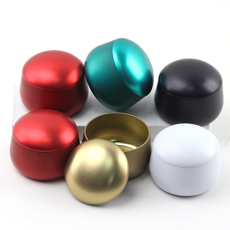 Printed Seamless Round Candle Tin / D88 x H68 (mm)