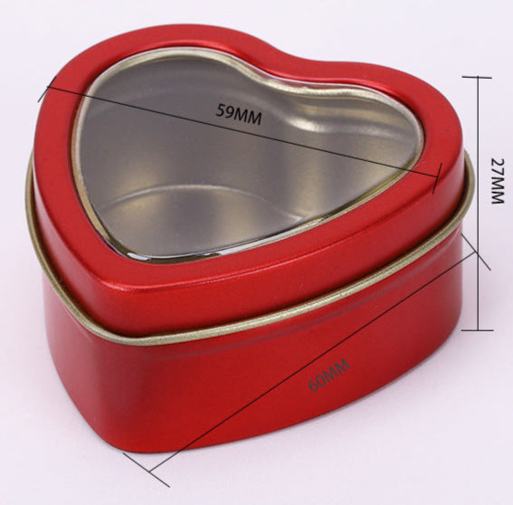 Plain & Printed Heart Tin / L60 x W59 x H27 (mm)