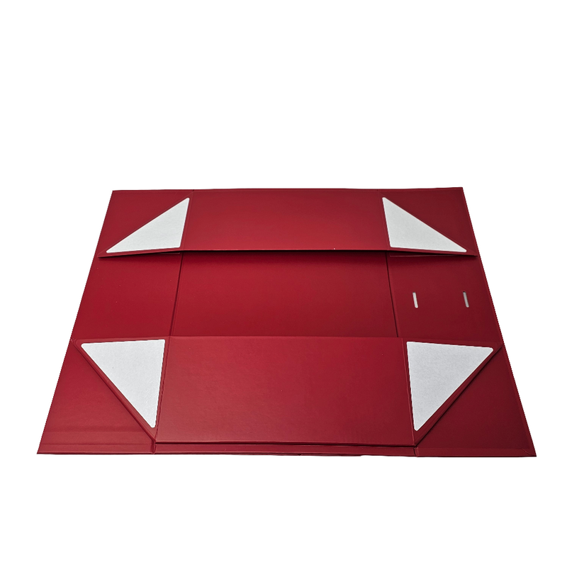 Wholesale A4 Size Red Folding Magnetic Gift Box with Changeable Ribbon