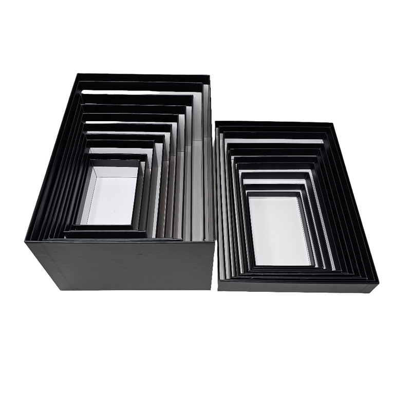 Luxury Black Lid & Base Rigid Stacking Gift Box Set of 10