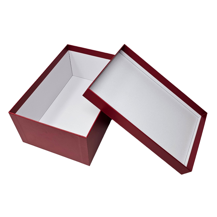 Stackable Rigid Box Luxury Red Lid & Base Rigid Stacking Gift Box