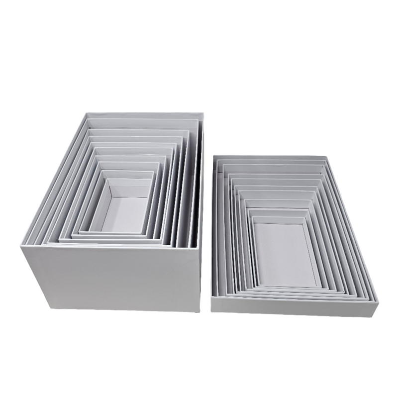 Luxury White Lid & Base Rigid Stacking Gift Box Set of 10