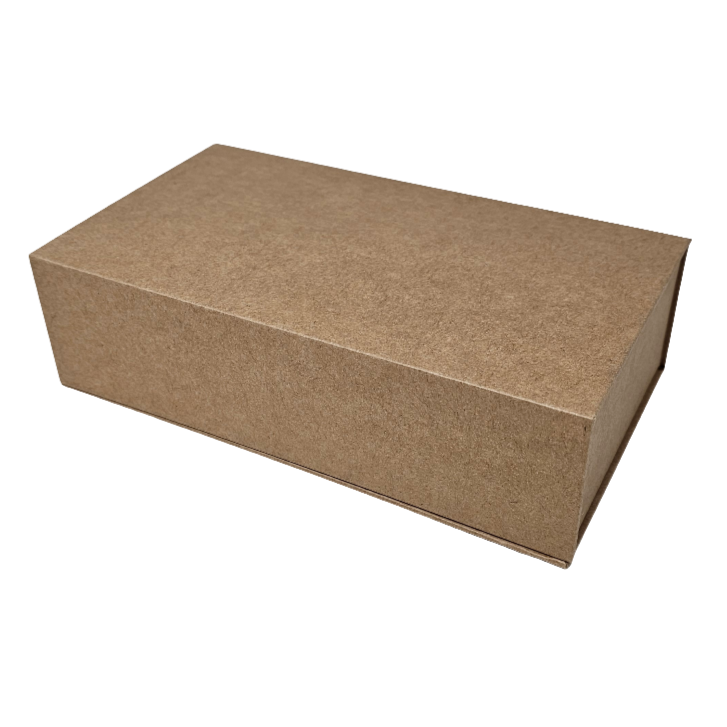 Wholesale Luxury Natural Kraft Rectangular Rigid Magnetic Gift Box Set of 3