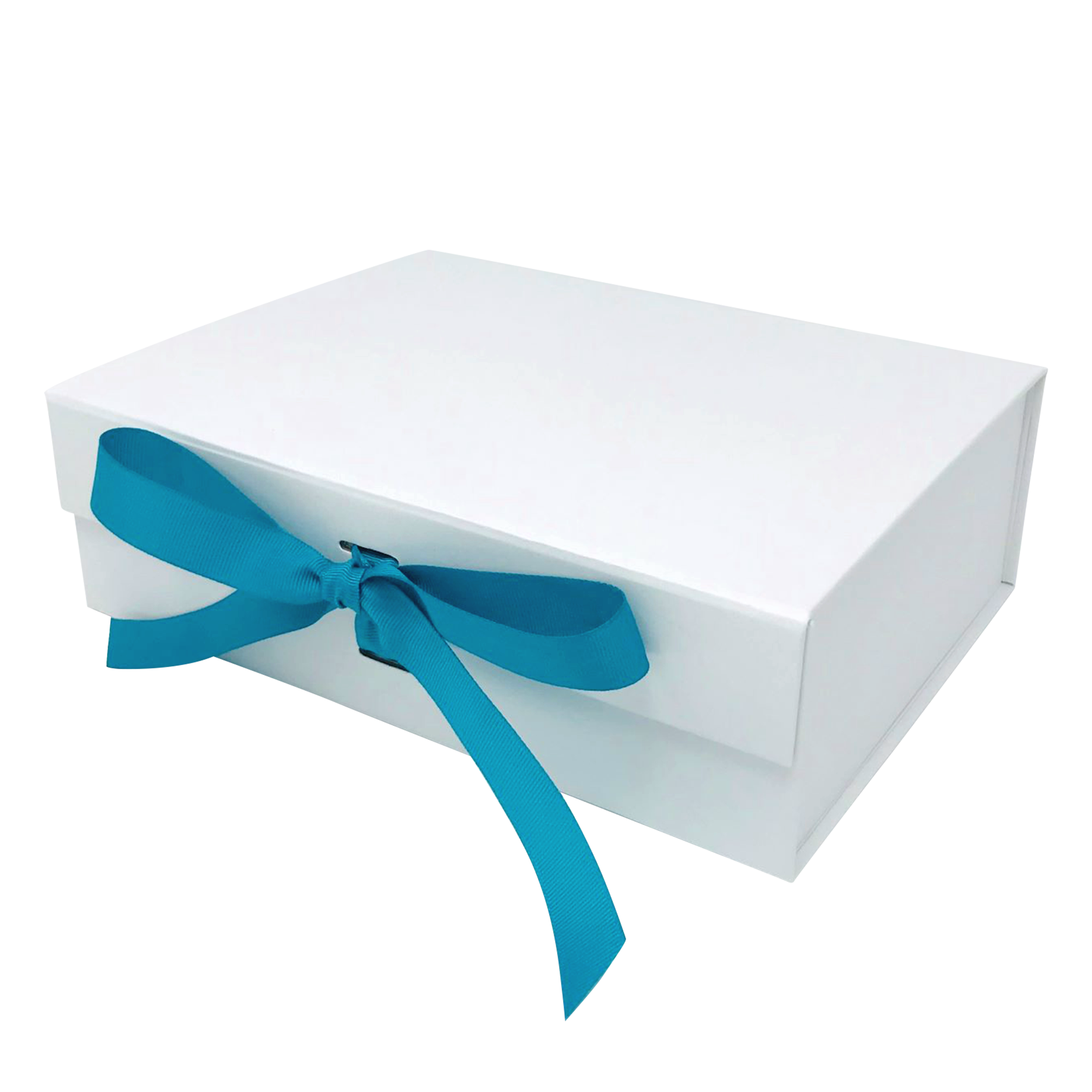 Wholesale A4 Size White Folding Magnetic Gift Box with Changeable Ribbon