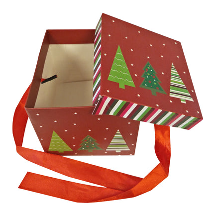 10 pcs/Fold-able Cardboard Christmas Gift Box With Ribbon - Ld Packagingmall