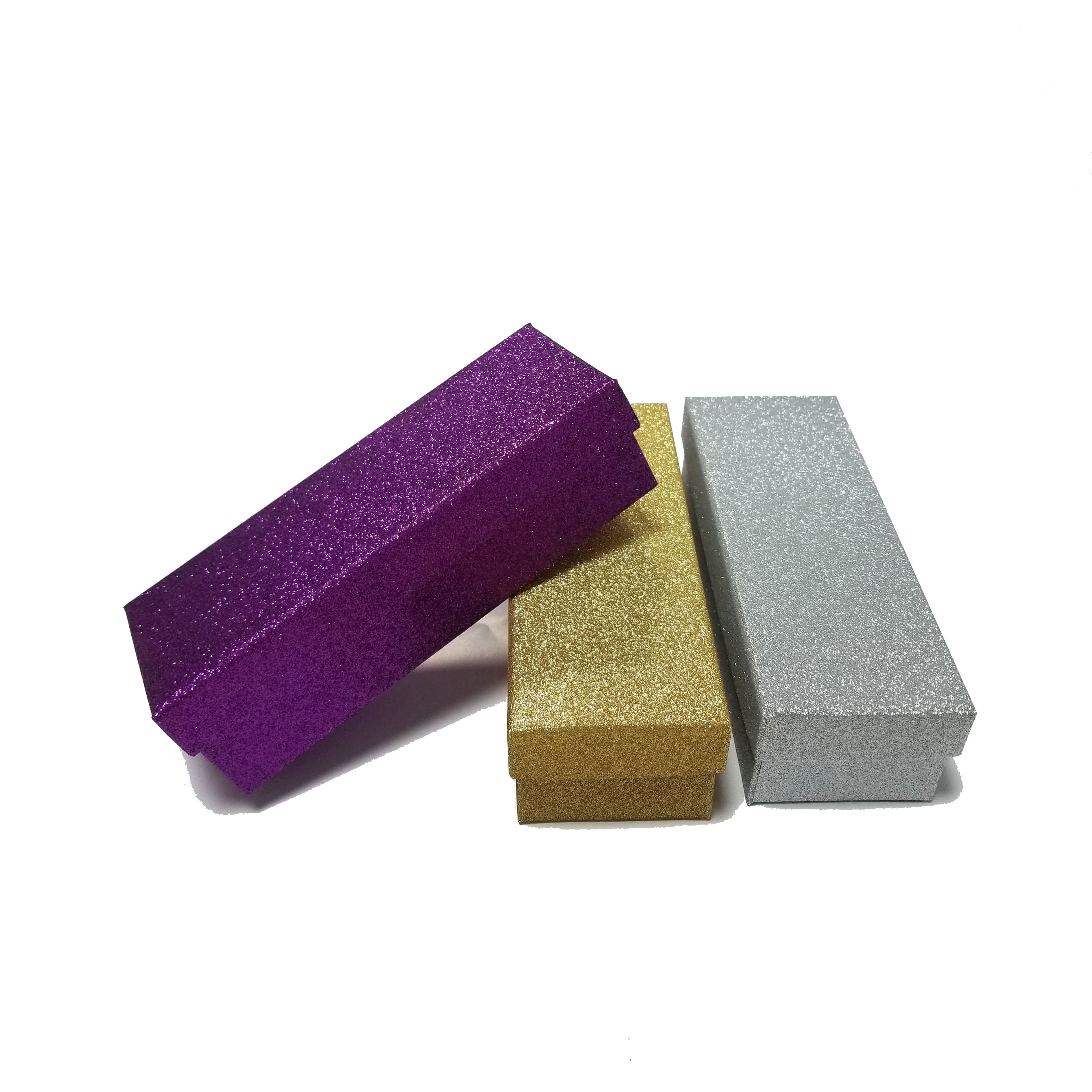 Small Rectangular Sparkly Glitter Rigid Gift Box With Lid