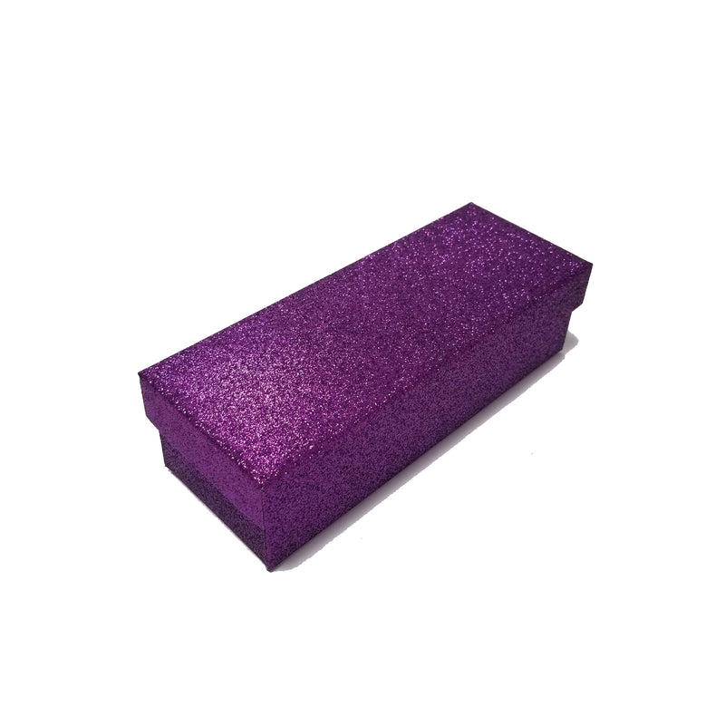 Small Rectangular Sparkly Glitter Rigid Gift Box With Lid