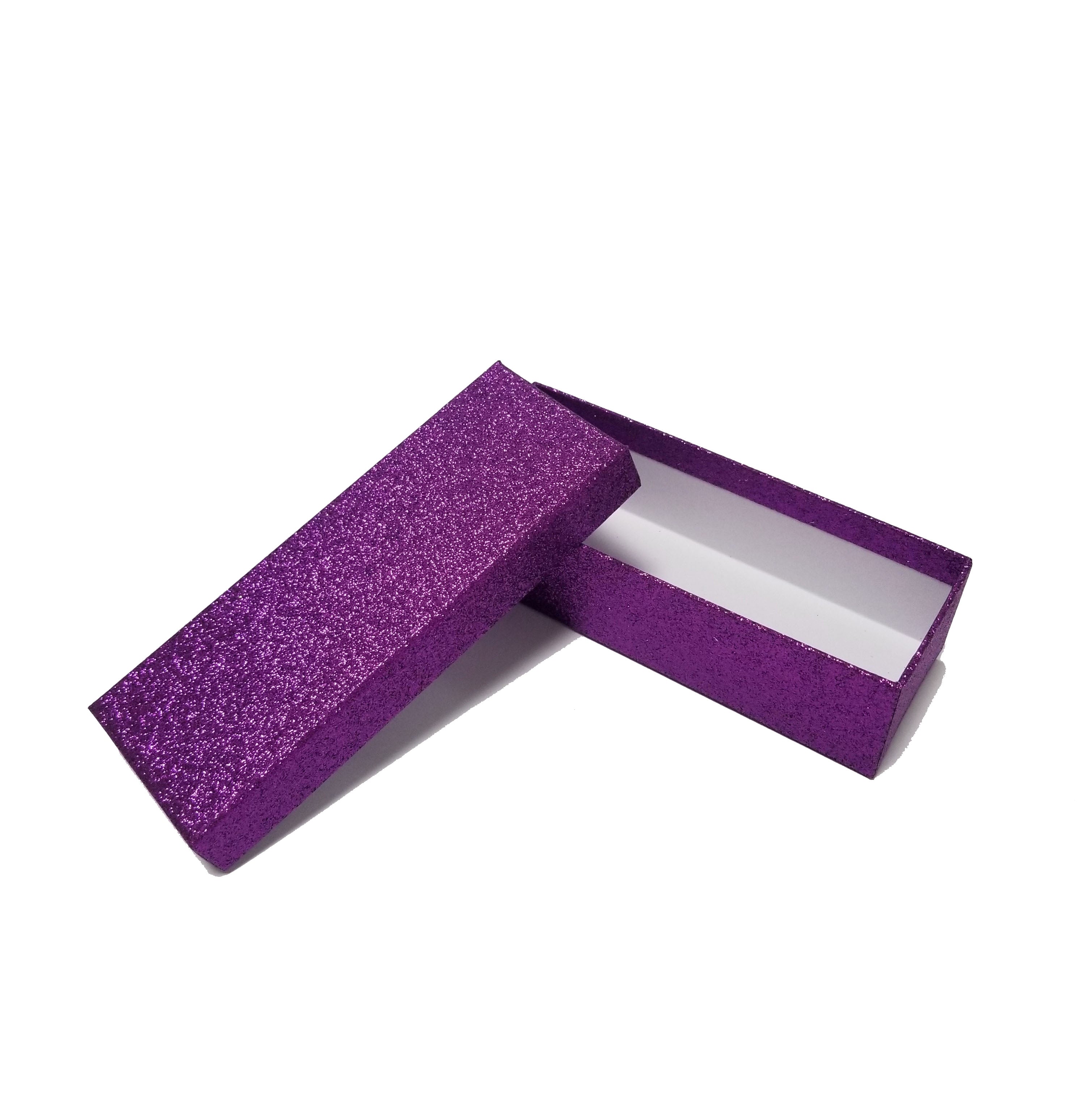 Small Rectangular Sparkly Glitter Rigid Gift Box With Lid