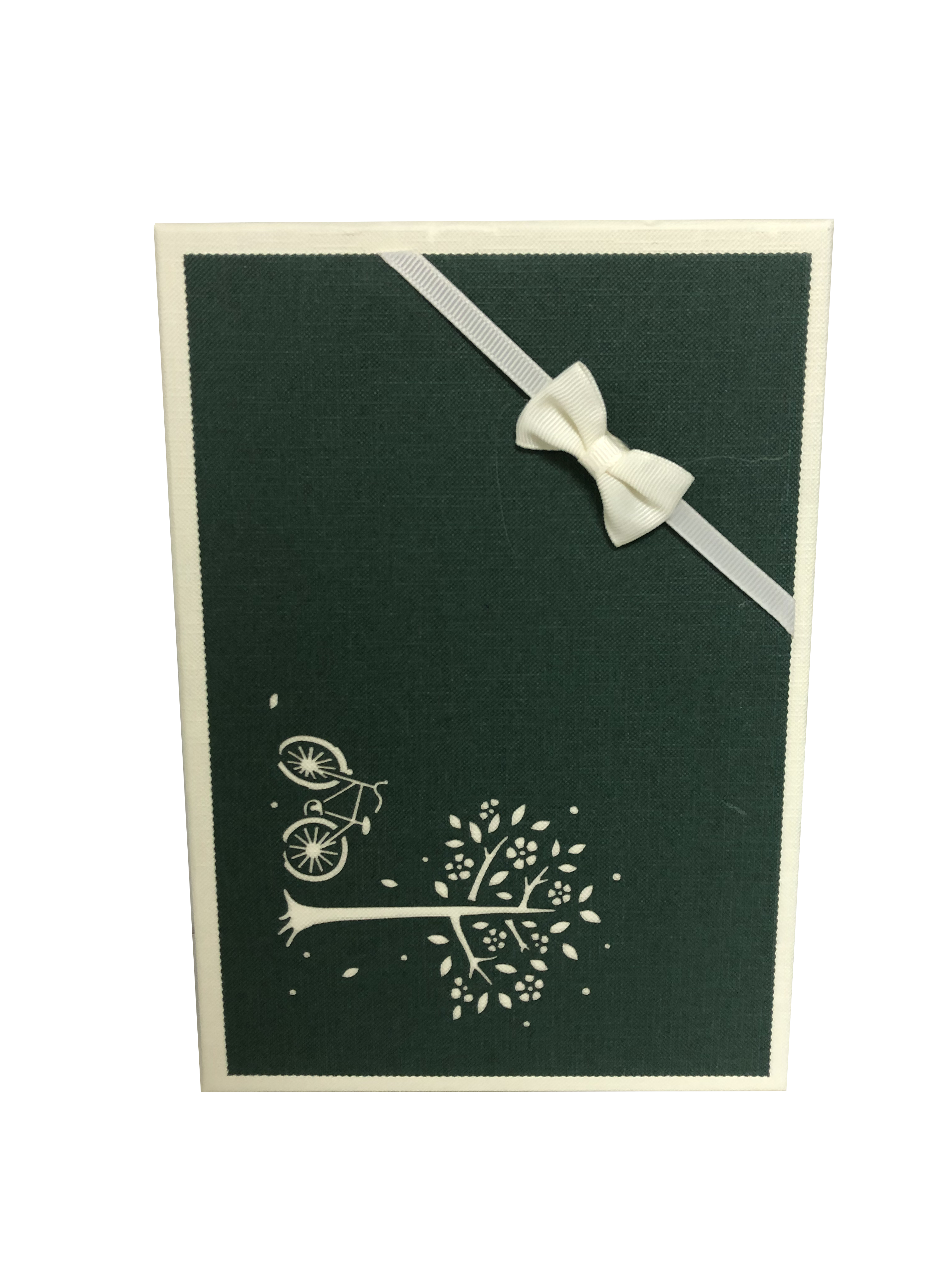 Rechteckige Geschenkbox zum Schneiden von Papier mit Schleife 