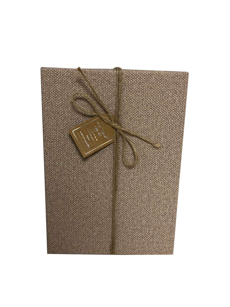 Rectangular Paper Gift Box with Bow and Tag