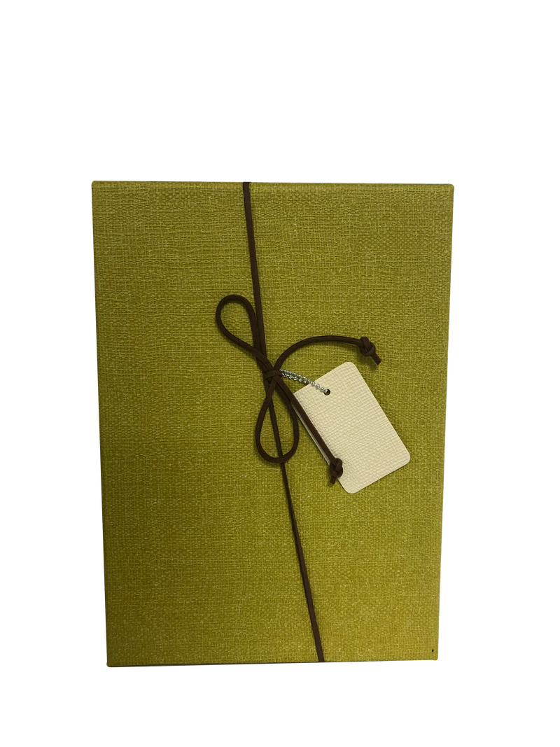 Rectangular Paper Gift Box with Bow and Tag
