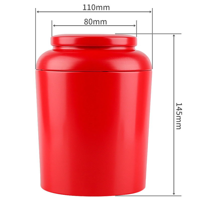 Stock Printed Round Tea Tin With Slip Lid