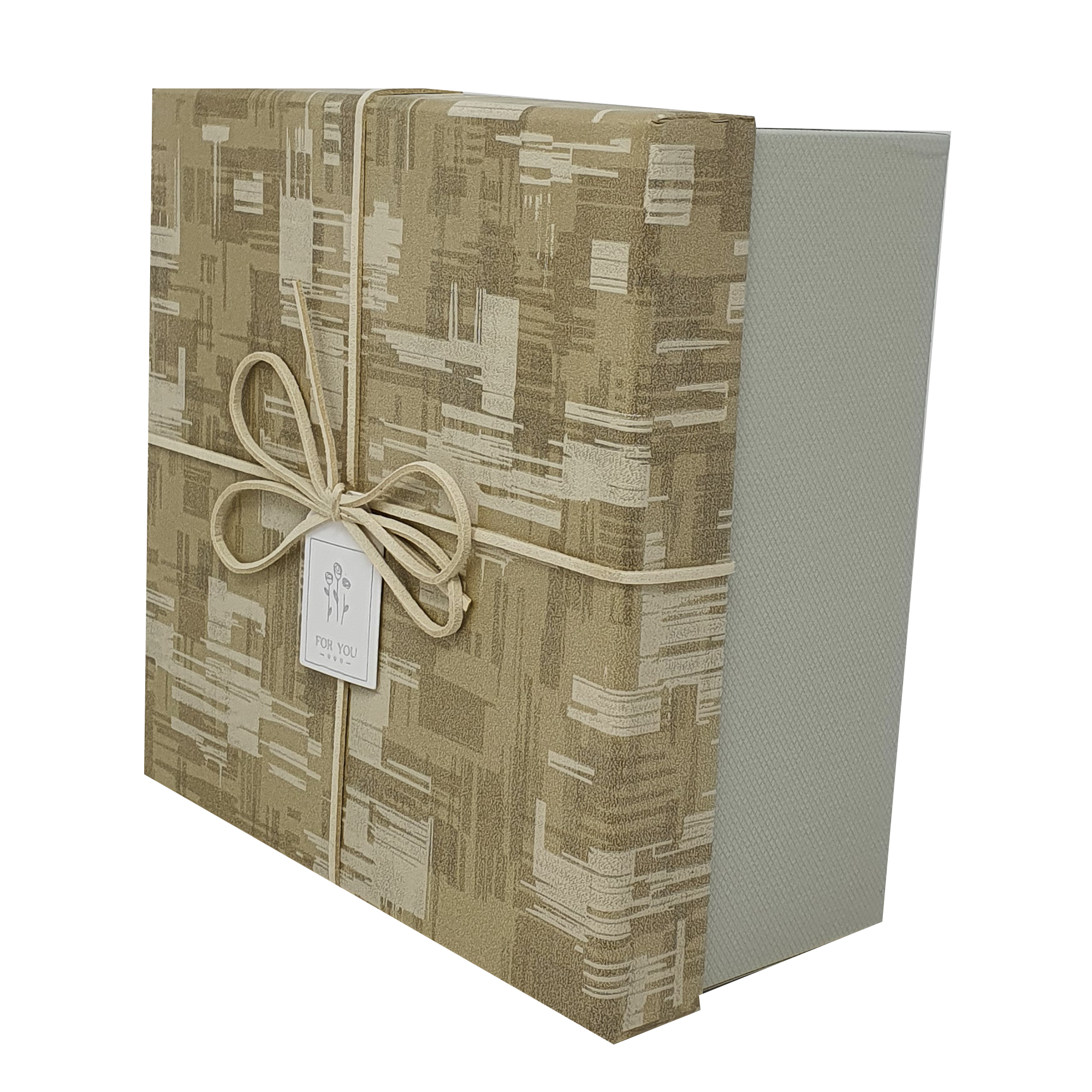 Brush Strokes Gift Box Set with Bow and Tag