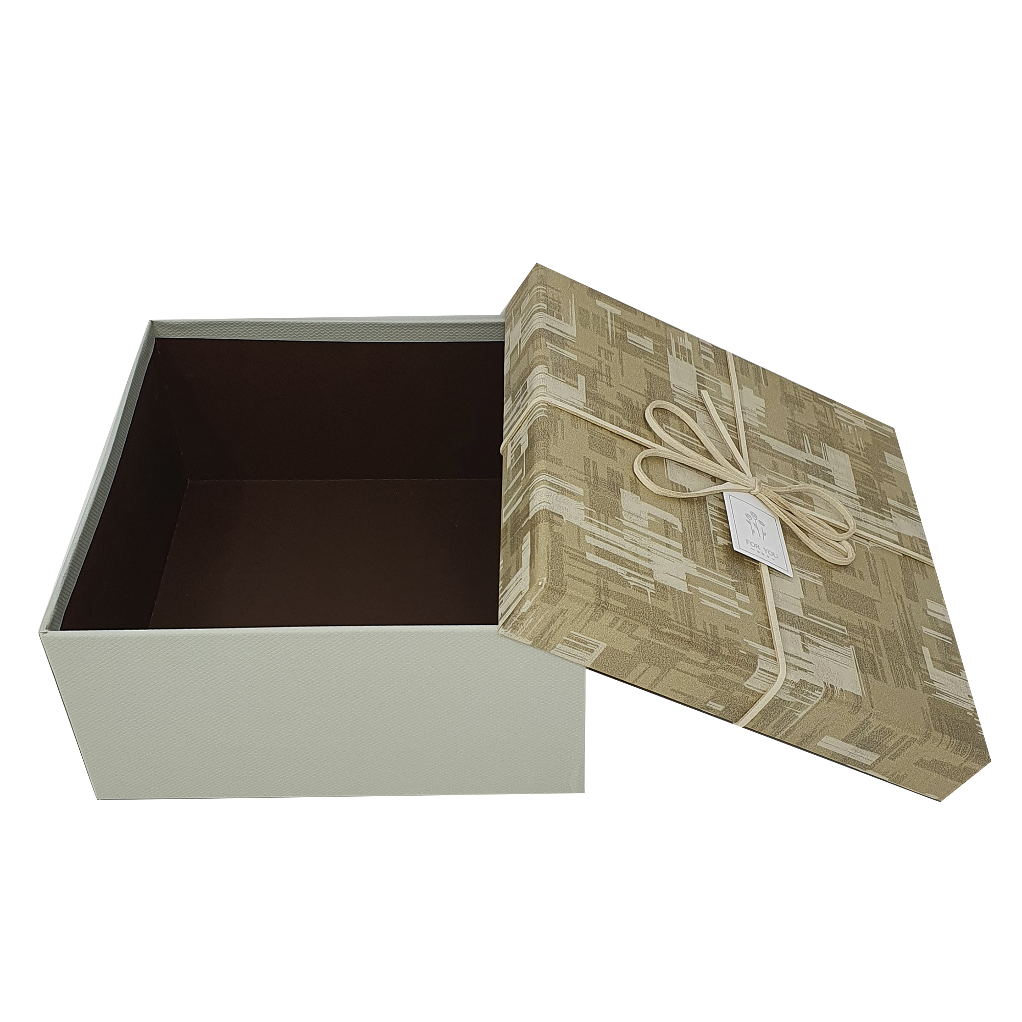 Brush Strokes Gift Box Set with Bow and Tag
