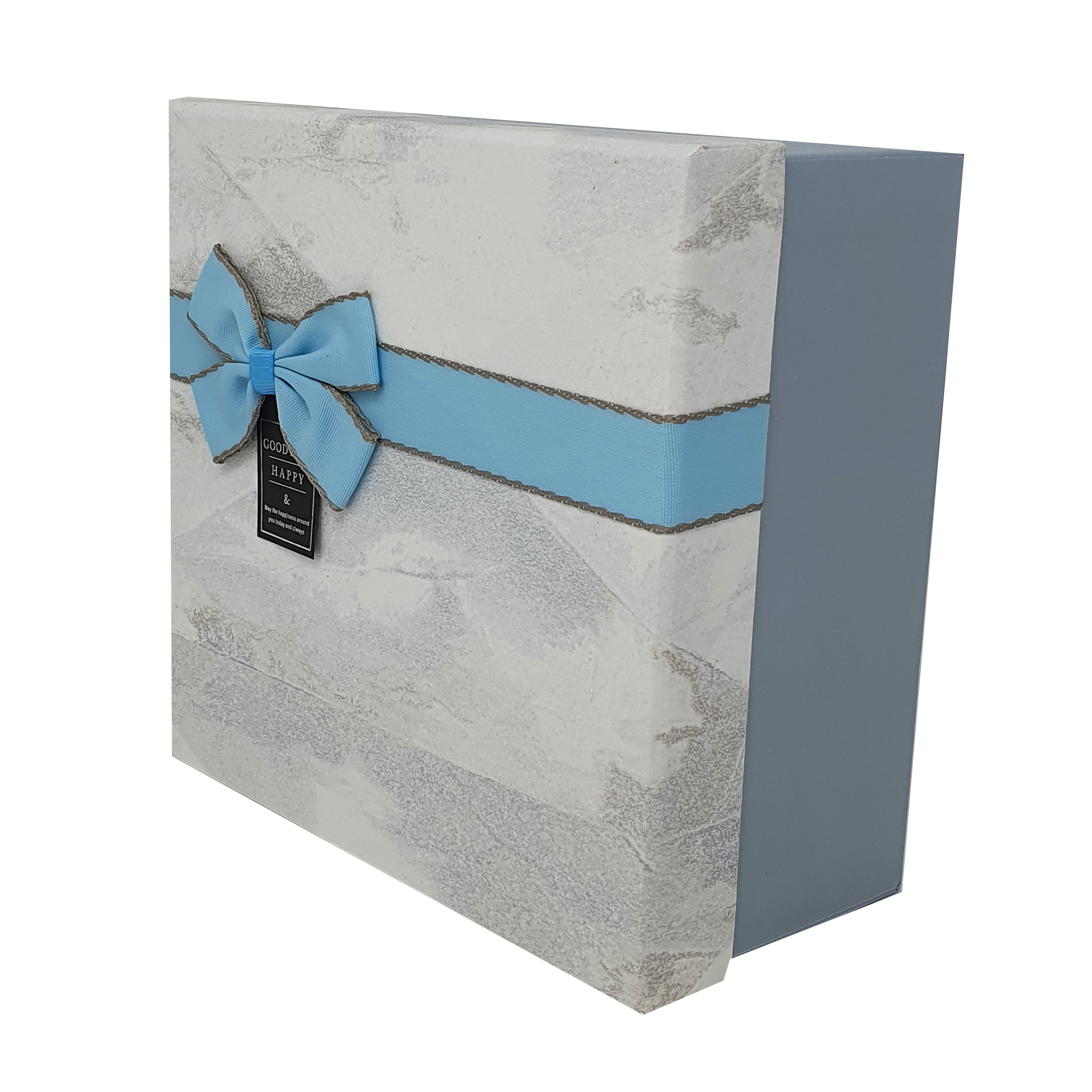 Geometric Pattern Gift Box Set with Ribbon and Bow