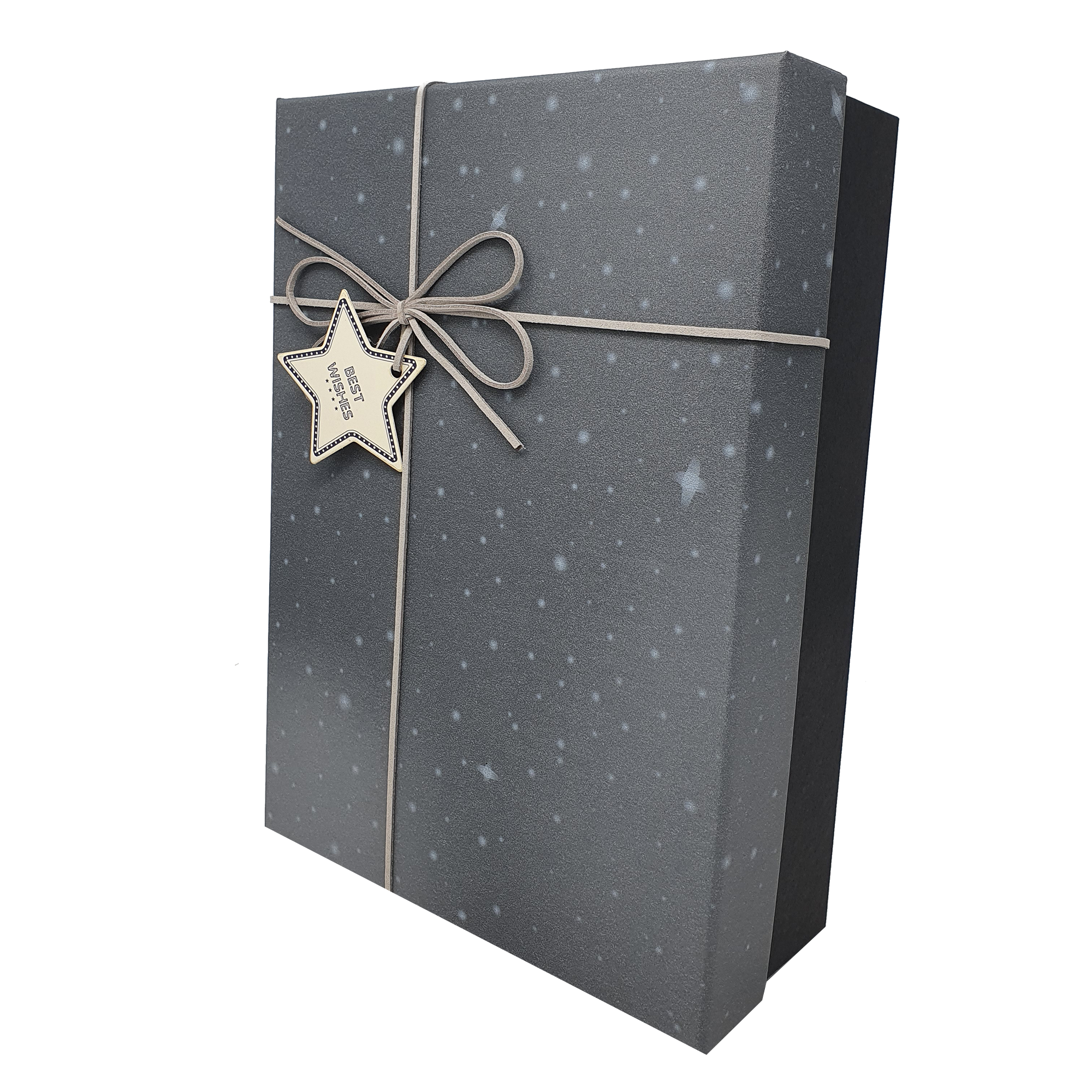 Sternenhimmel-Starre Geschenkbox mit Band und Schleife 