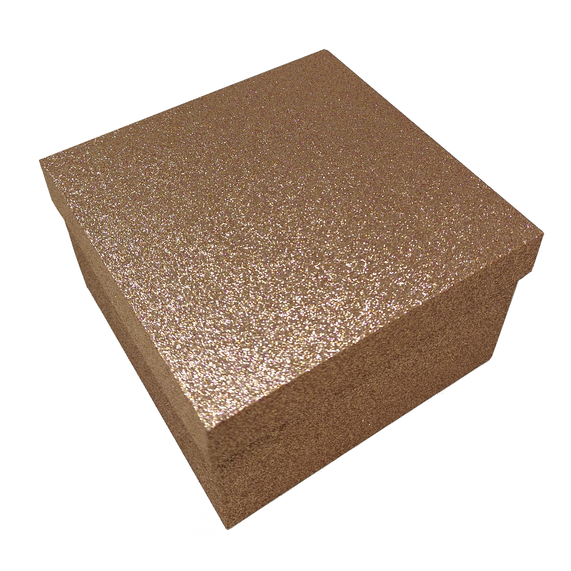 Rose Gold Square Sparkly Glitter Rigid Nested Gift Box