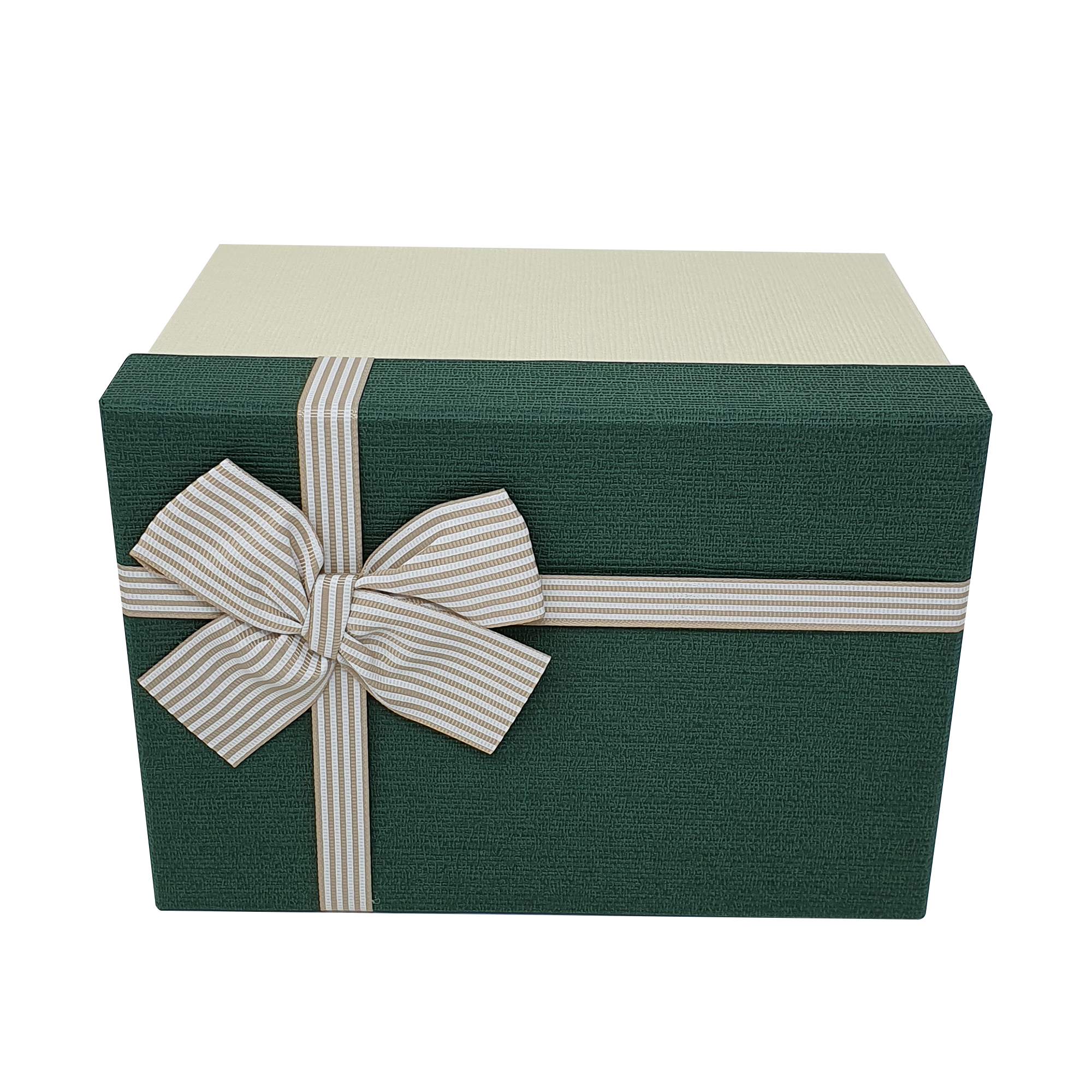 Wholesale Luxury Green Deep Rigid Gift Box with Bow and Tag