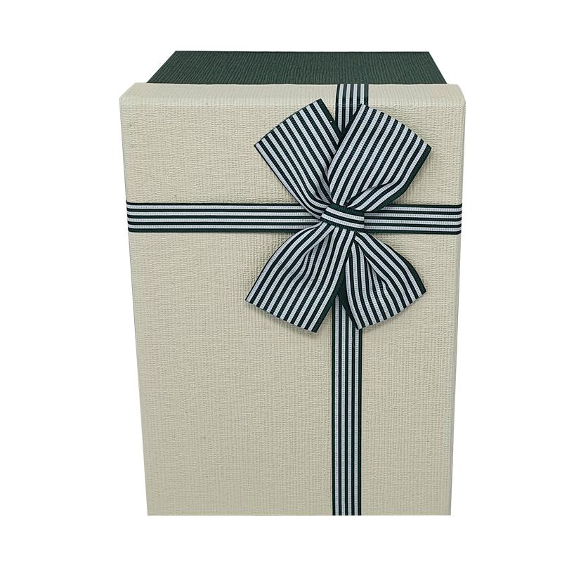 Luxury Green Deep Rigid Gift Box with Bow and Tag