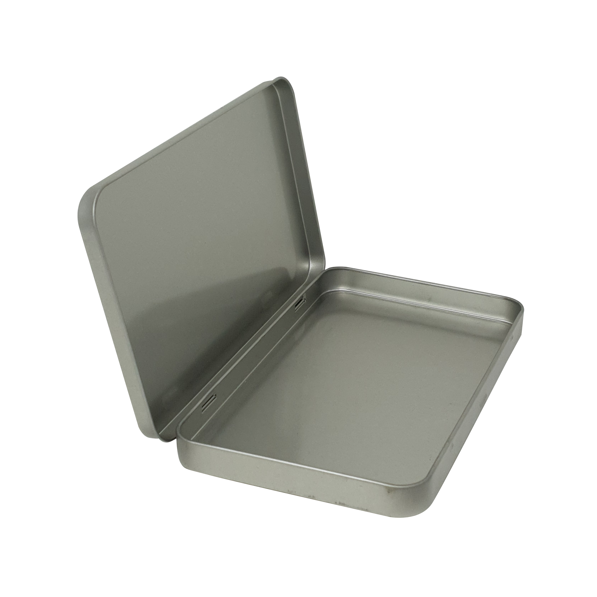 Sliver Gift Tin Box with Hinged Lid/ L180 x W110 x H15(mm)