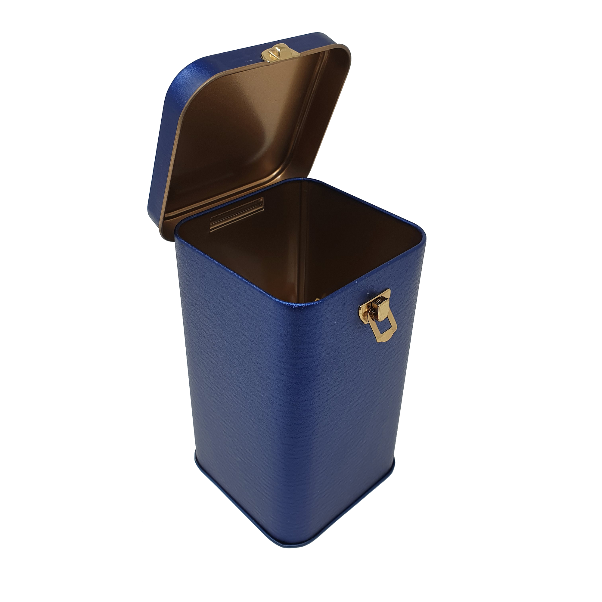 Square Storage Tin With Lock/ L100(mm) x W100(mm) x H190(mm)