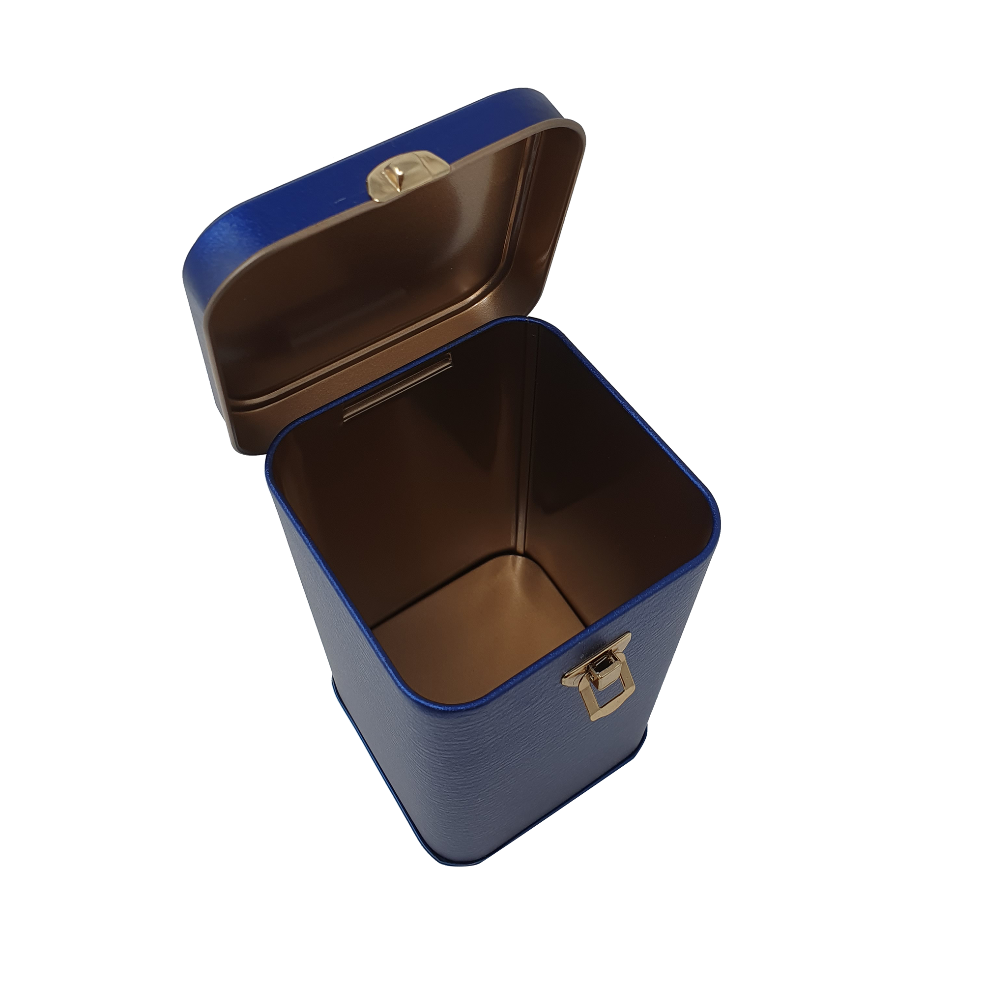Square Storage Tin With Lock/ L100(mm) x W100(mm) x H190(mm)