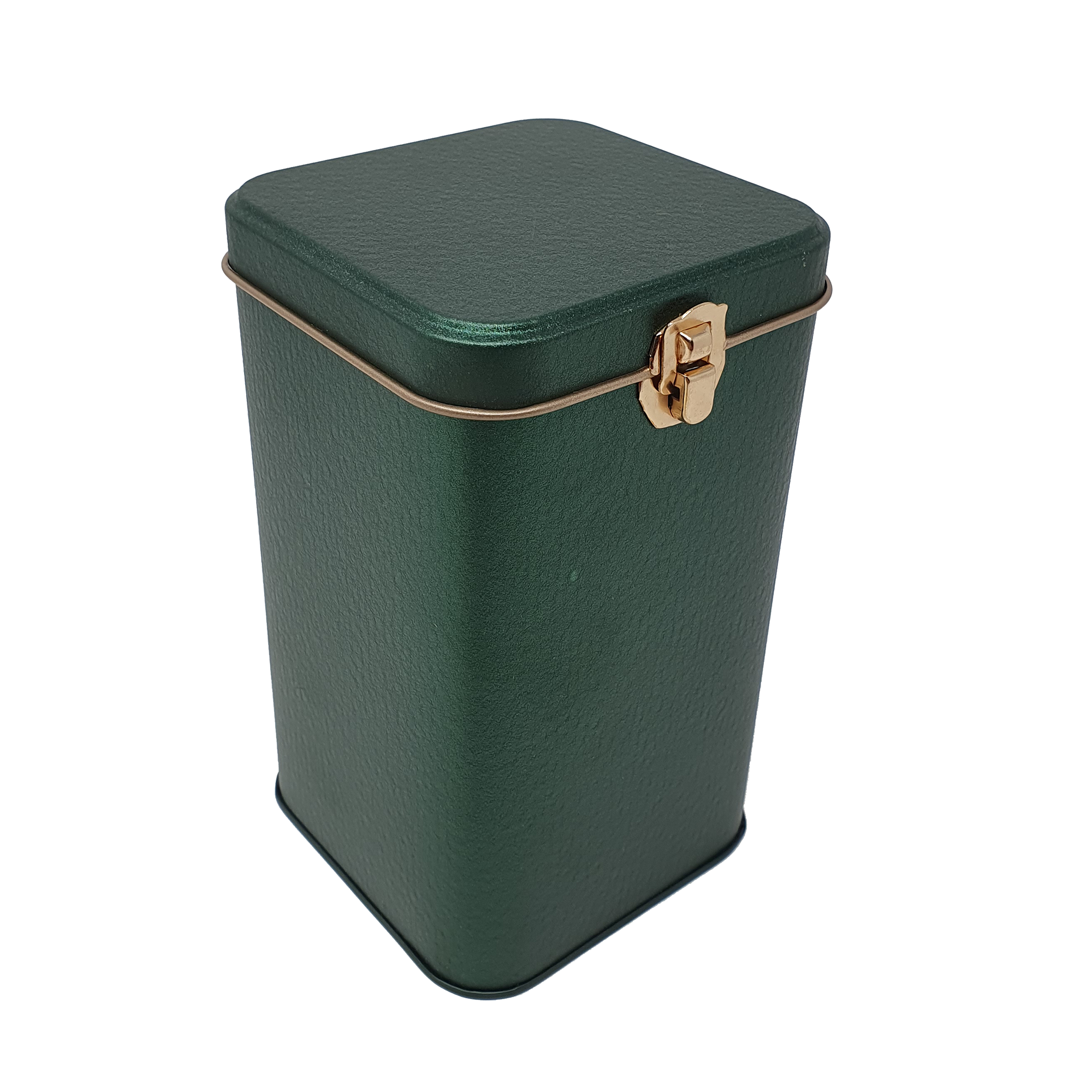 Square Storage Tin With Lock/ L100(mm) x W100(mm) x H190(mm)