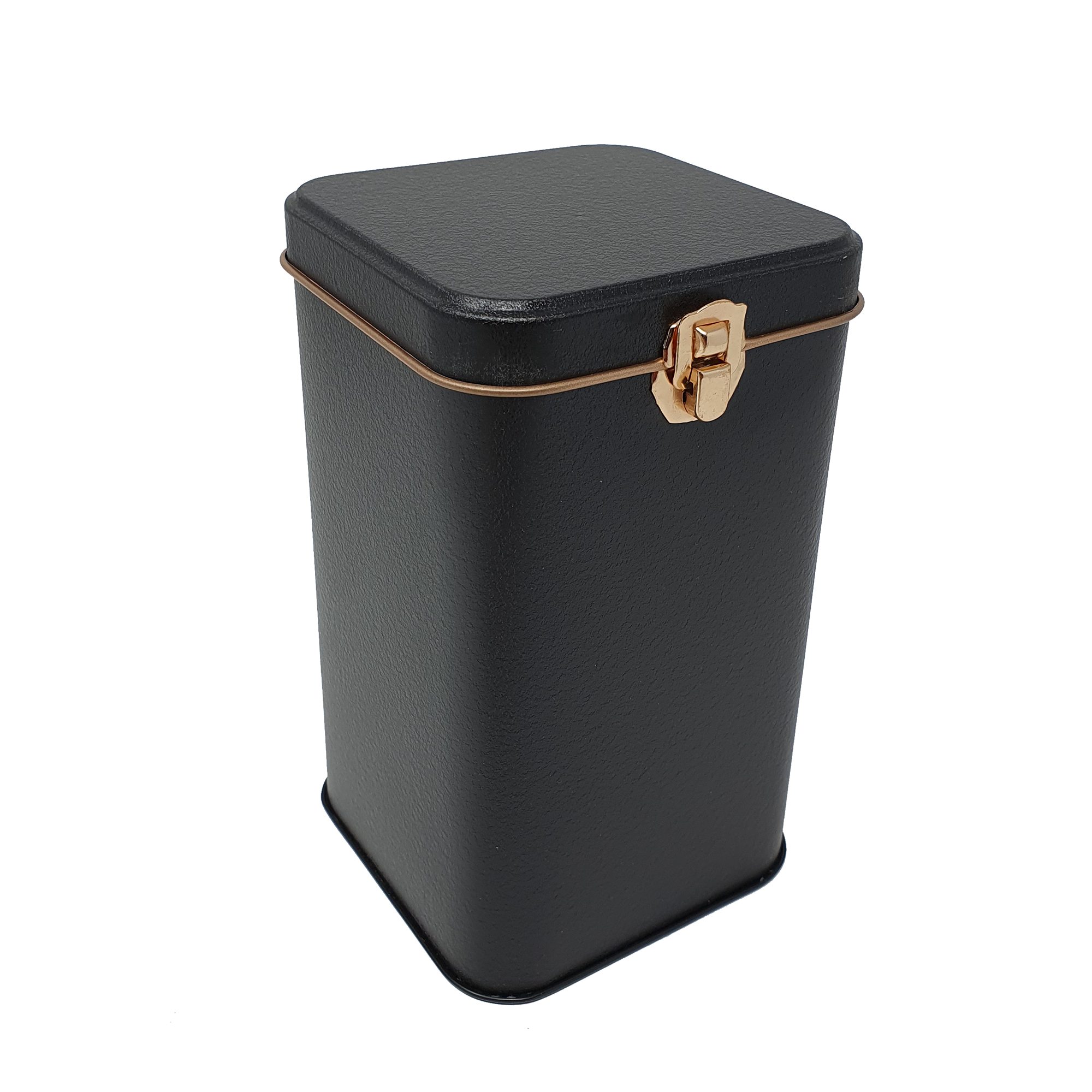 Square Storage Tin With Lock/ L100(mm) x W100(mm) x H190(mm)