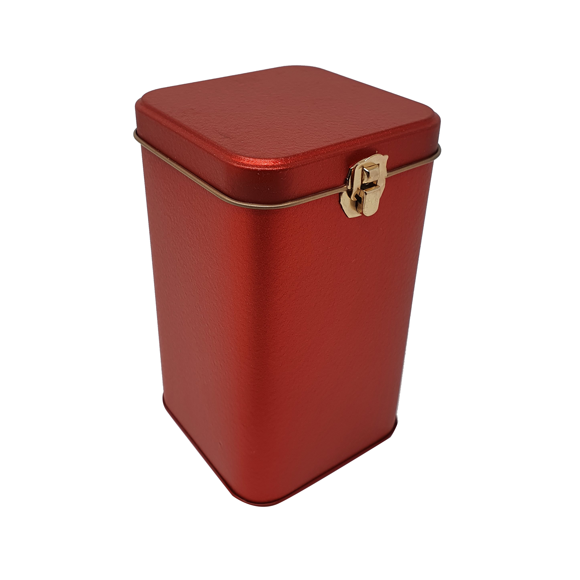 Square Storage Tin With Lock/ L100(mm) x W100(mm) x H190(mm)