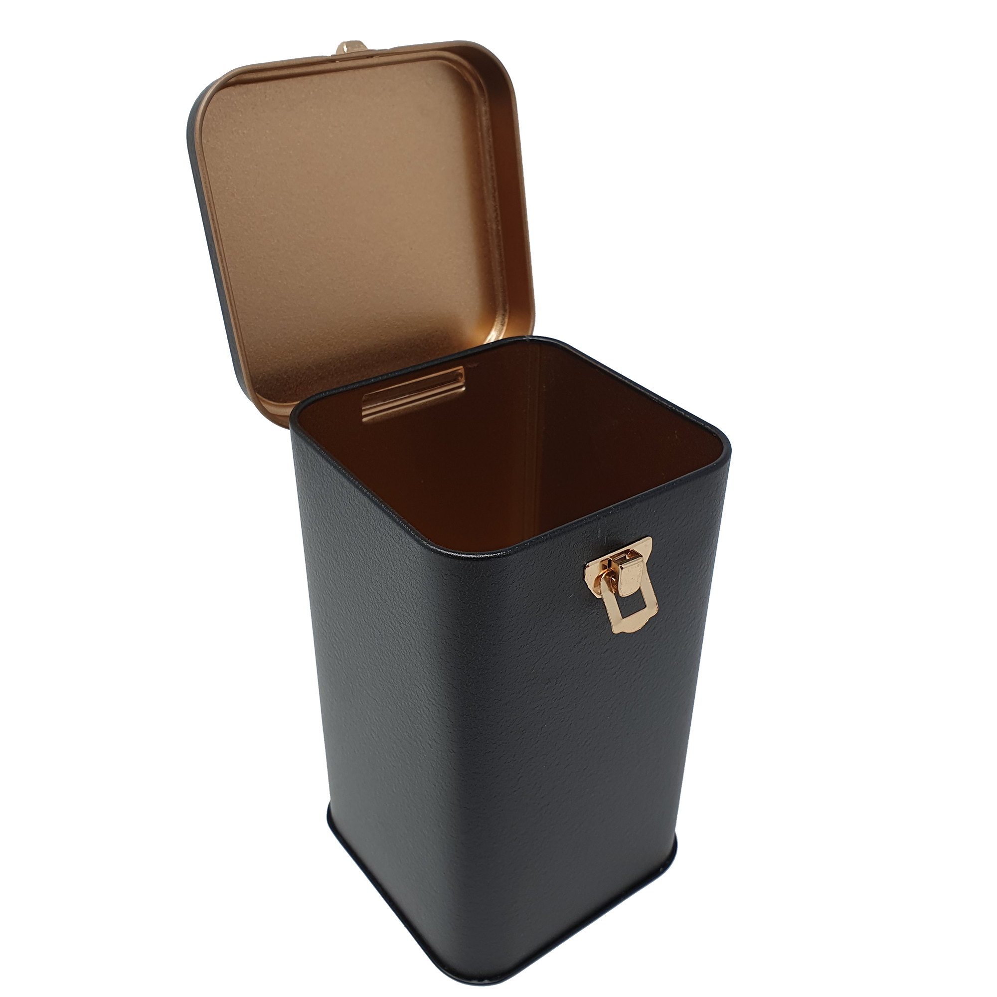 Square Storage Tin With Lock/ L100(mm) x W100(mm) x H190(mm)