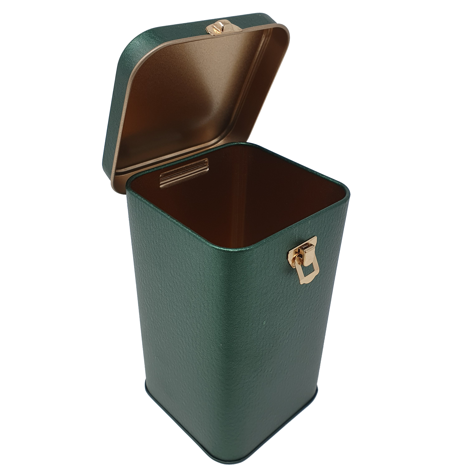 Square Storage Tin With Lock/ L100(mm) x W100(mm) x H190(mm)