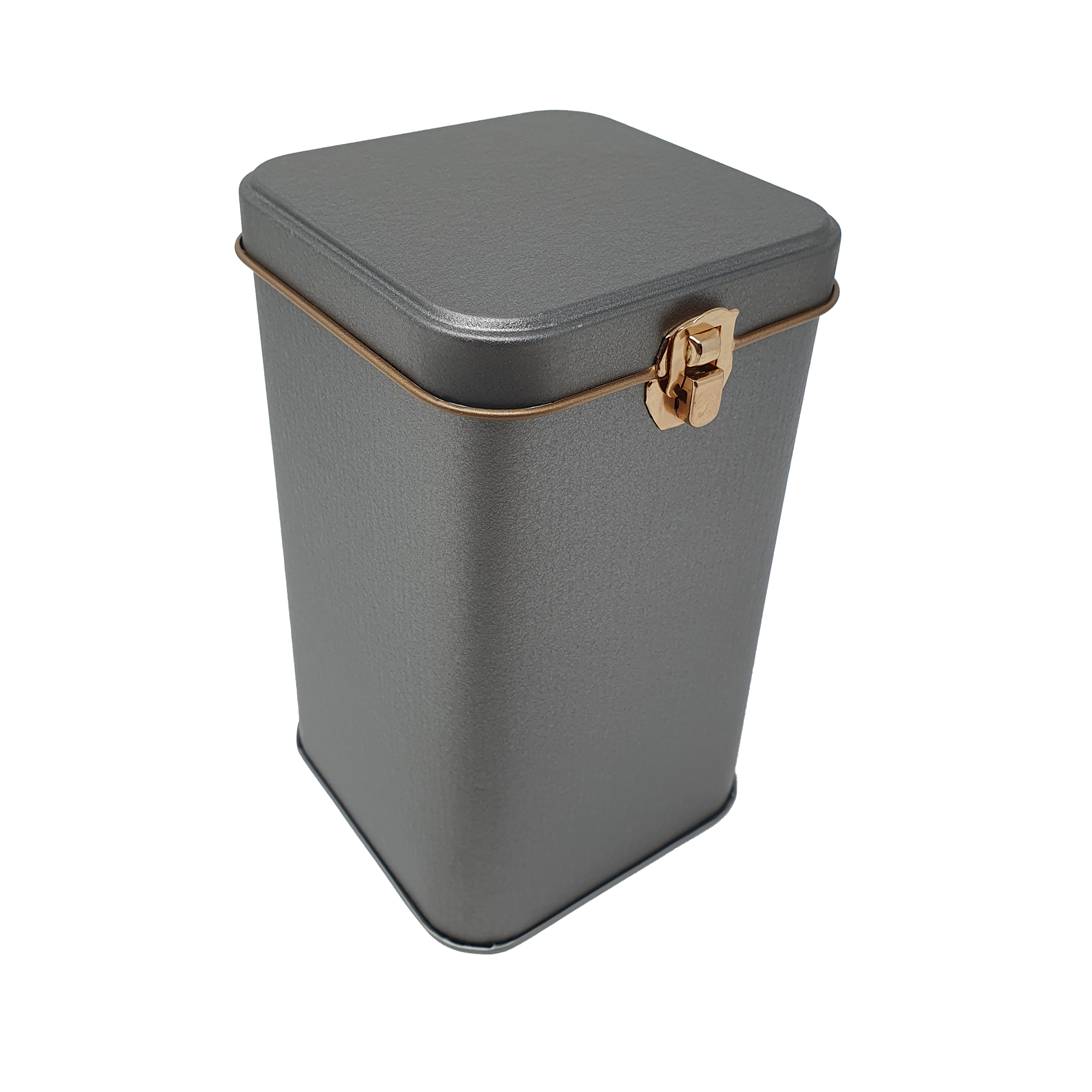 Square Storage Tin With Lock/ L100(mm) x W100(mm) x H190(mm)