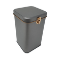 Square Storage Tin With Lock/ L100(mm) x W100(mm) x H190(mm)