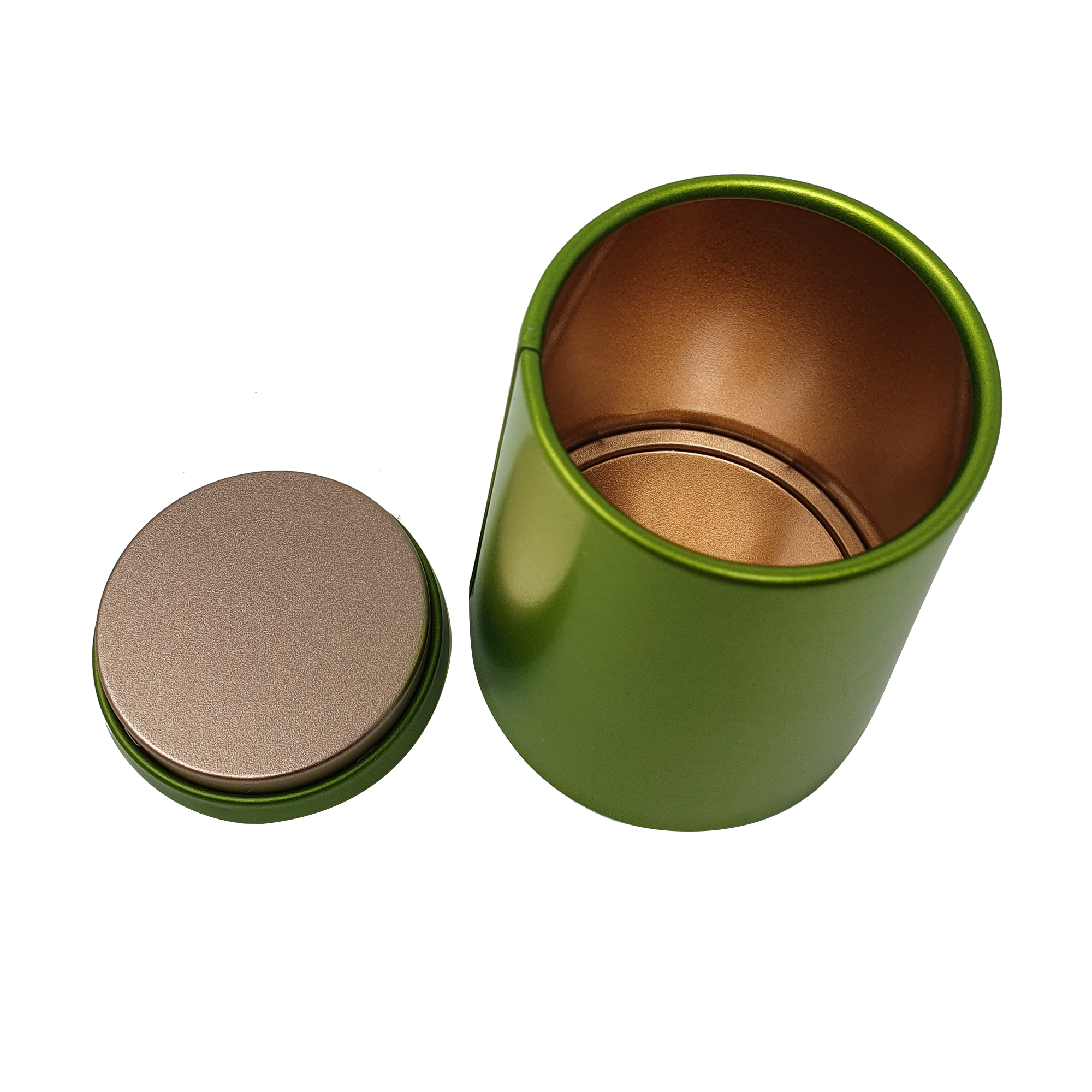 Cone Base Tea Tin With Round Solid Lid