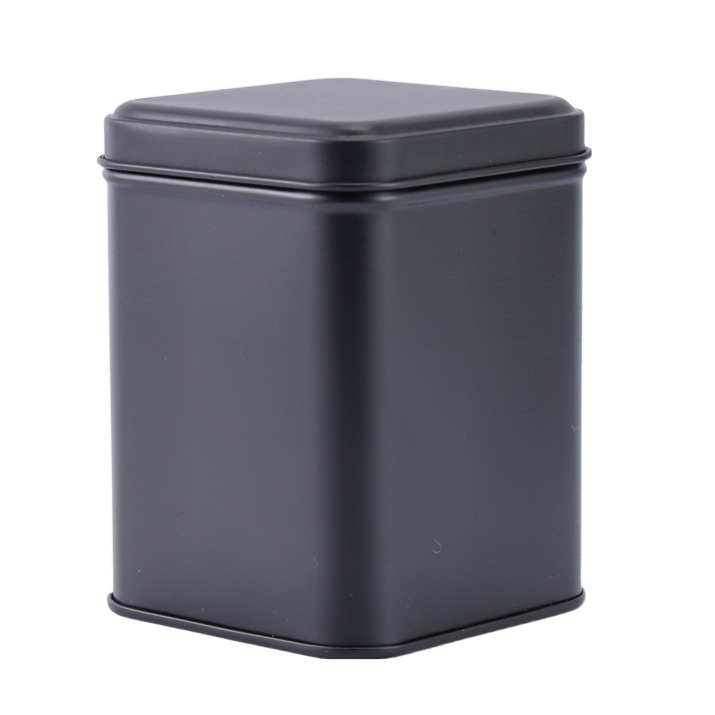 Black Tall Square Tin with Stepped Slip Lid / 70x W70 x H100(mm)