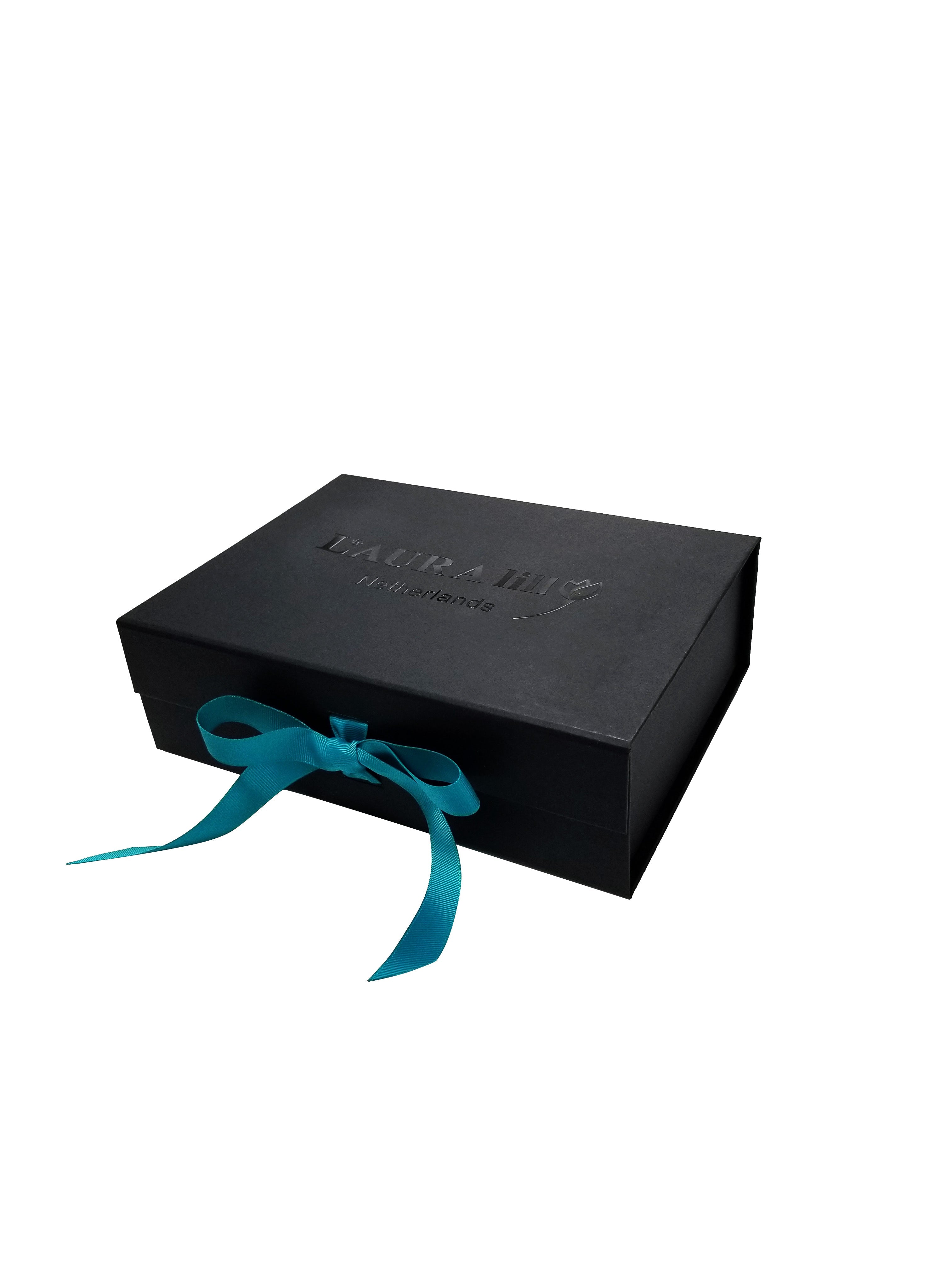 Wholesale Large A3 Size Black Folding Magnetic Gift Box with Changeable Ribbon