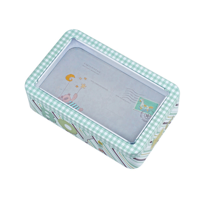 Rectangular Solid Lid With Window Christmas Gifts Storage Tin - Ld Packagingmall