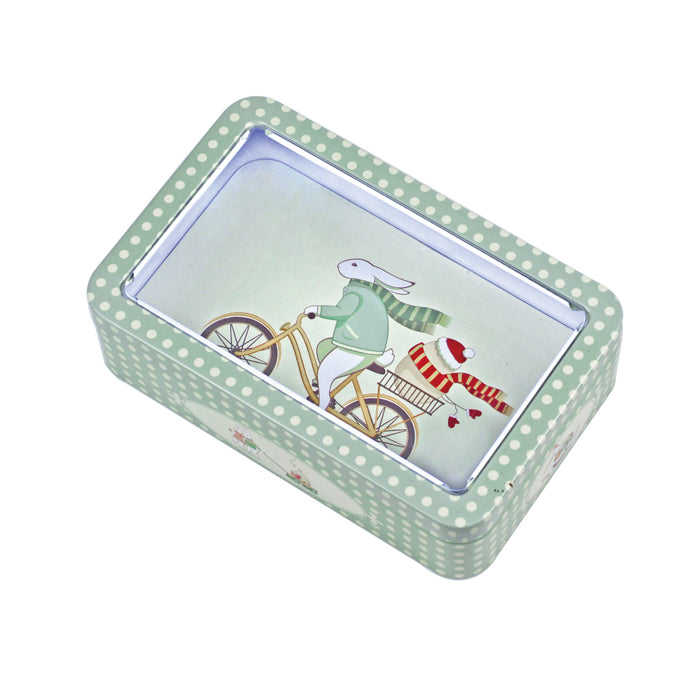 Rectangular Solid Lid With Window Christmas Gifts Storage Tin - Ld Packagingmall