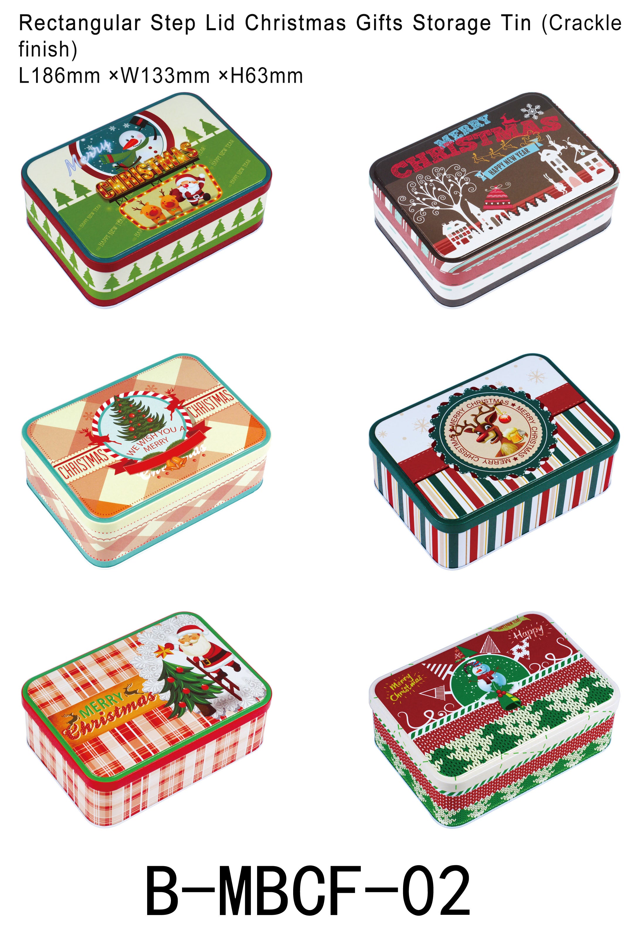 Rectangular Step Lid Christmas Gifts Storage Tin - Ld Packagingmall