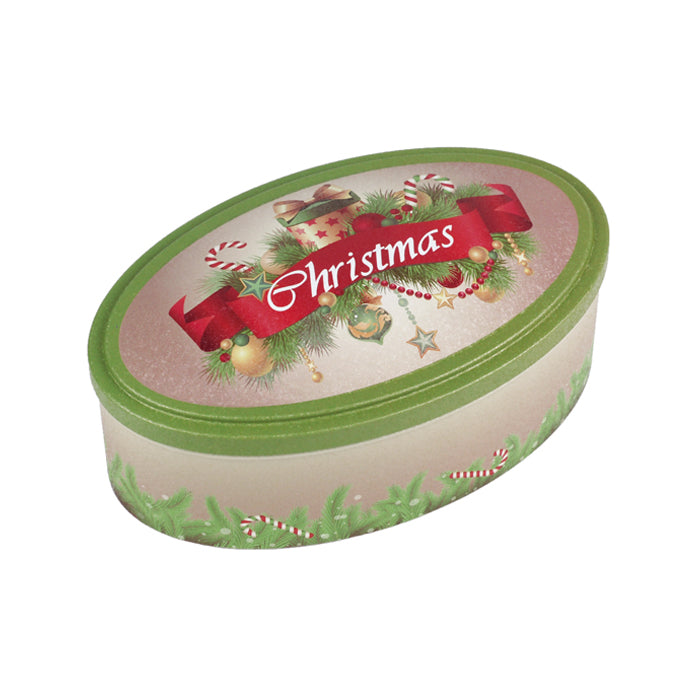 Oval Step Lid Christmas Gifts Storage Tin - Ld Packagingmall