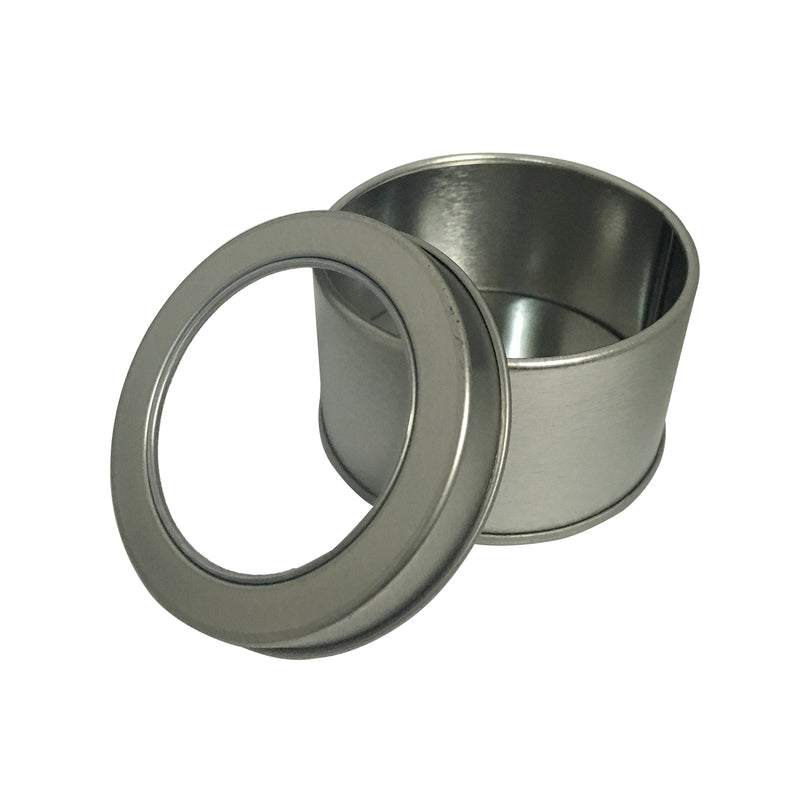Round Tin With Solid/Window Slip Lid Sample