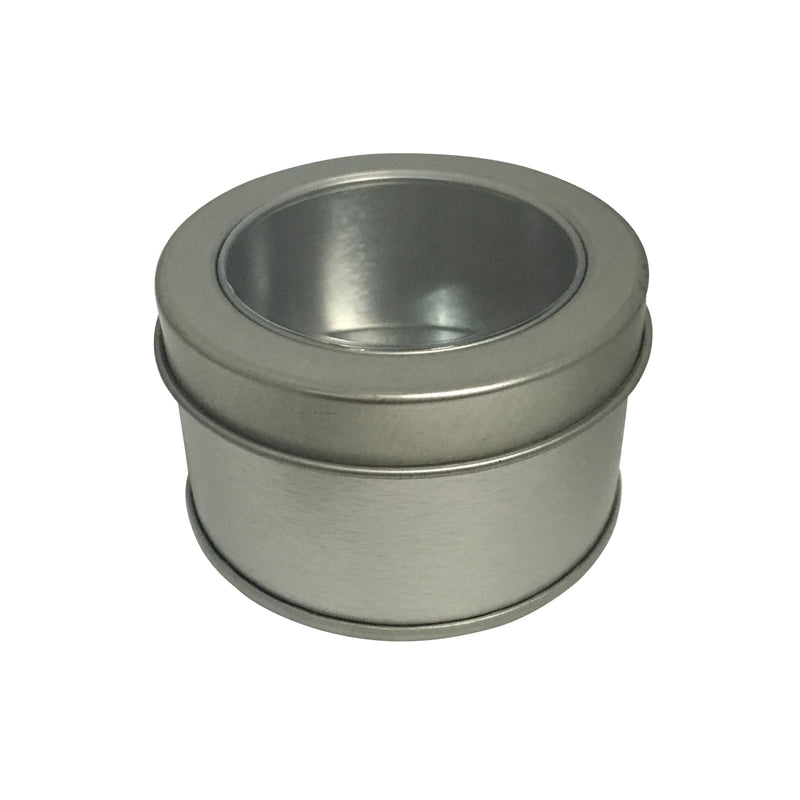 100pcs Round Tin Box With Solid/Window Lid/ Dia65mm x H40mm