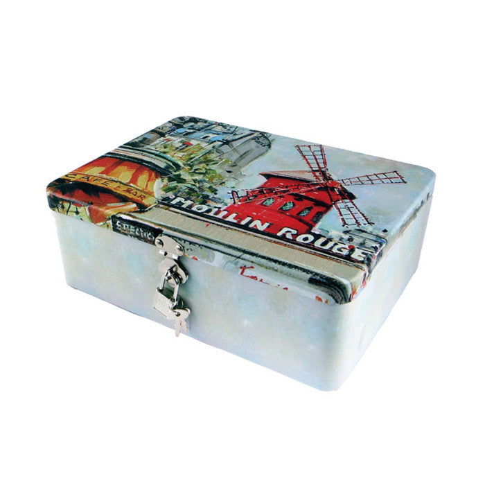 Rectangular Solid Lid  Storage Tin with Lock - Ld Packagingmall